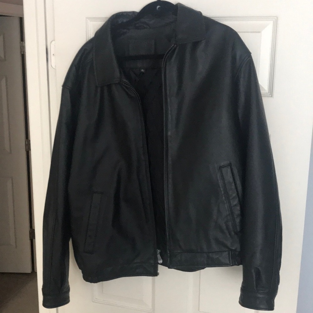 Black genuine leather Croft & Barrow xl jacket